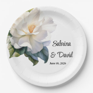 Gardenia  paper plate