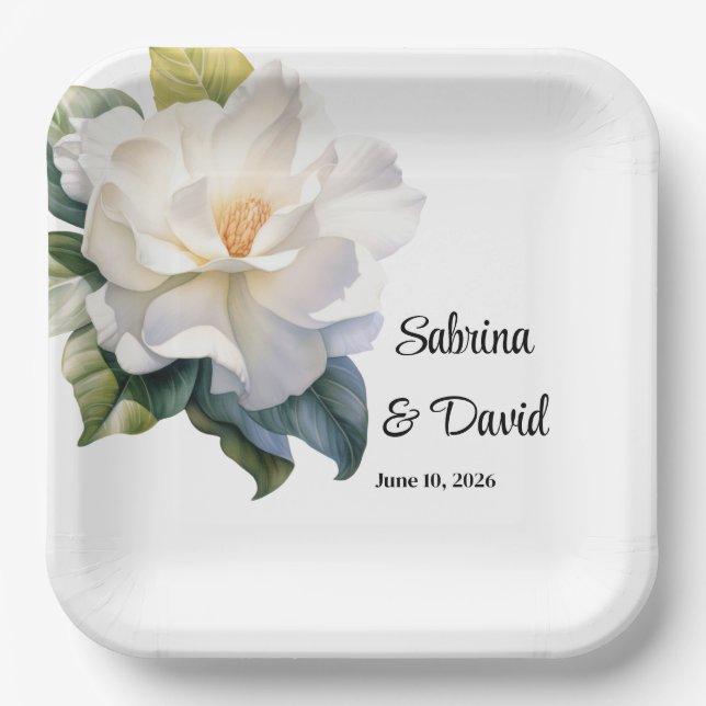 Gardenia  paper plate (Front)