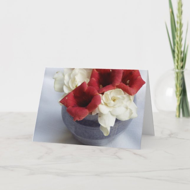 Gardenia & Trumpet Get Well Card (Front)