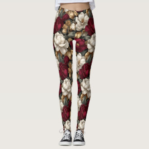 Gardenias Flower Exercise Gardenias Sparkle Leggings