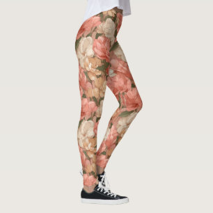 Gardenias Flower Fitness Fashion Gardenias Themed  Leggings