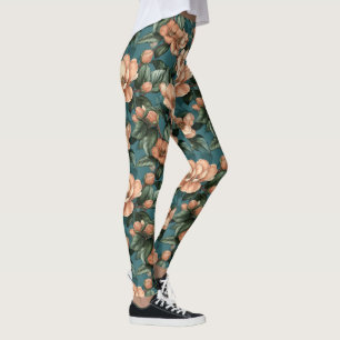 Gardenias Flower Women Active Wear Gardenias Spark Leggings
