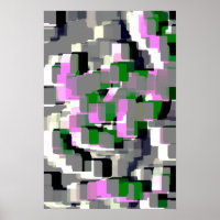 "Gardenias" Geometric Art