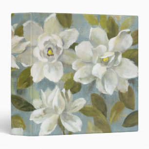Gardenias on Slate Blue Binder