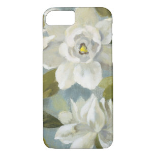 Gardenias on Slate Blue Case-Mate iPhone Case