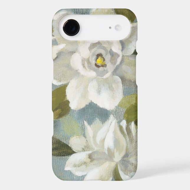 Gardenias on Slate Blue Case-Mate iPhone Case (Back)