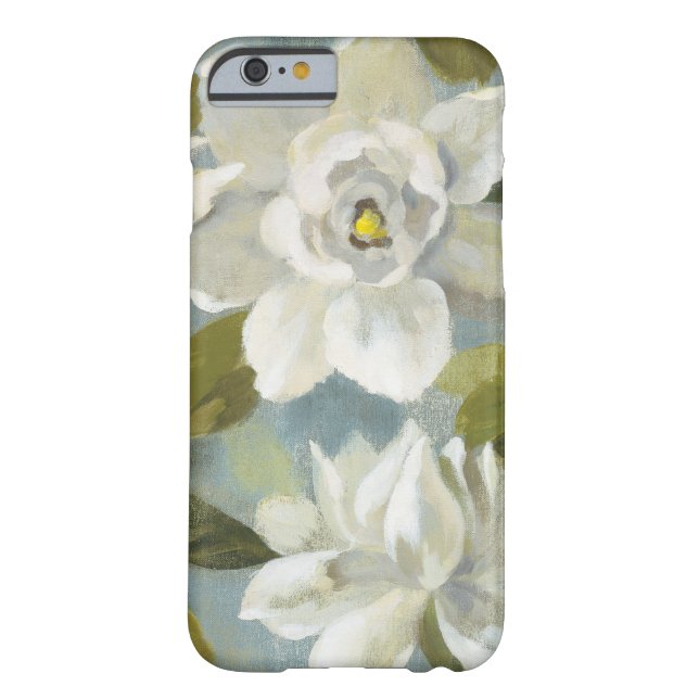 Gardenias on Slate Blue Case-Mate iPhone Case (Back)