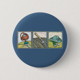Gardening 2 Inch Round Button