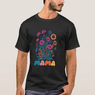Gardening 4\Charming Vintage Flowers Mama Boho Flo T-Shirt
