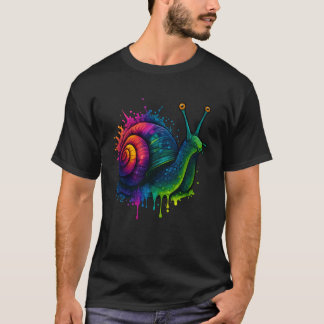 Gardening 4\Colourful Snail Graphic Art Whimsical  T-Shirt