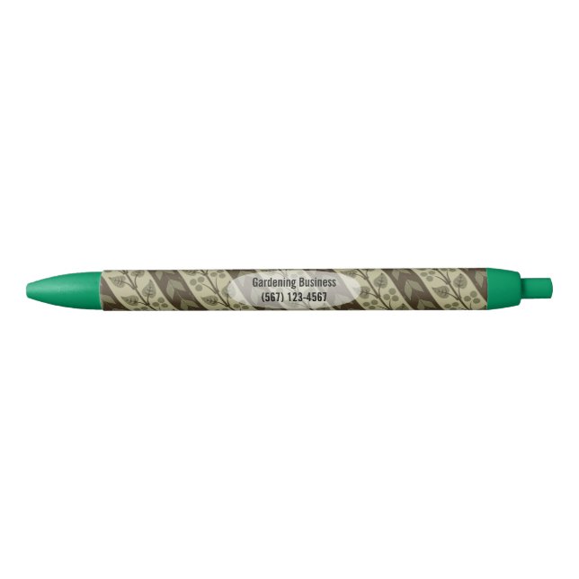 Gardening Business Customized Promo Black Ink Pen (Front)