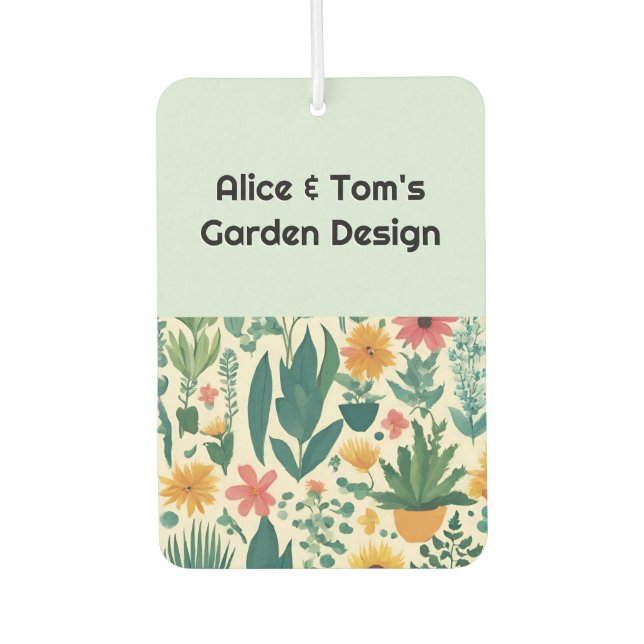 Gardening Business QR Code Modern Promotional Air Freshener (Front)