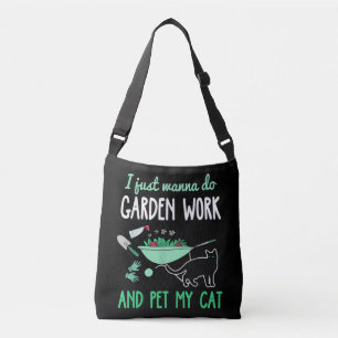 Gardening Cat Lover   Funny Garden Work Cats Plant Crossbody Bag