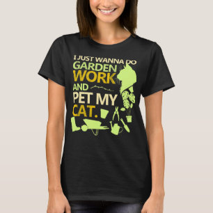 Gardening Cat Lover Kitten Succulent Plant Lover C T-Shirt
