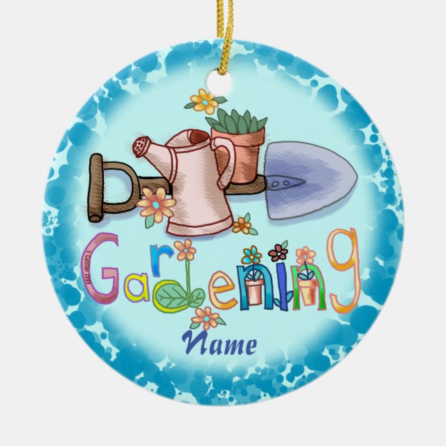 Gardening   ceramic ornament (Front)