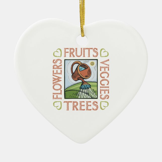 Gardening Ceramic Ornament (Front)
