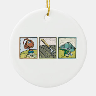 Gardening Ceramic Ornament