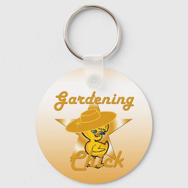 Gardening Chick #10 Keychain (Front)