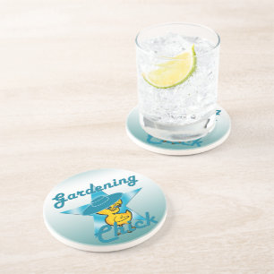 Gardening Chick #7 Coaster