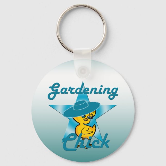 Gardening Chick #7 Keychain (Front)