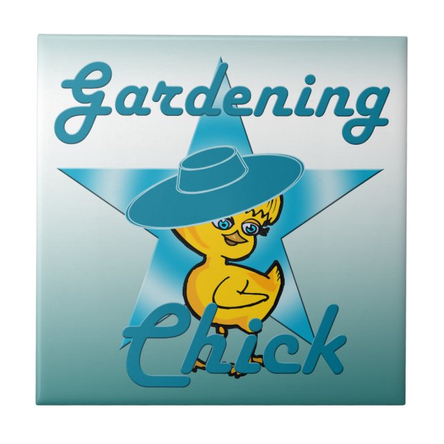 Gardening Chick #7 Tile (Front)