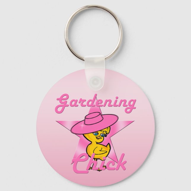 Gardening Chick #8 Keychain (Front)