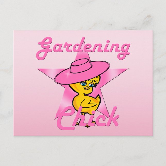 Gardening Chick #8 Postcard (Front)