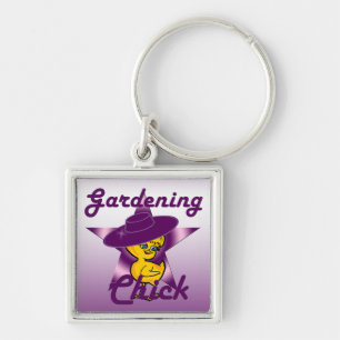 Gardening Chick #9 Keychain