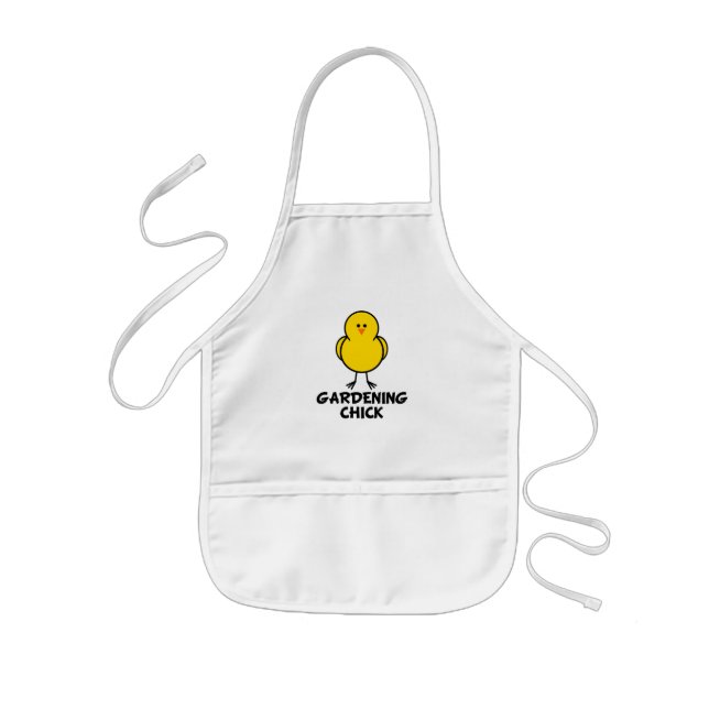 Gardening Chick Kids Apron (Front)