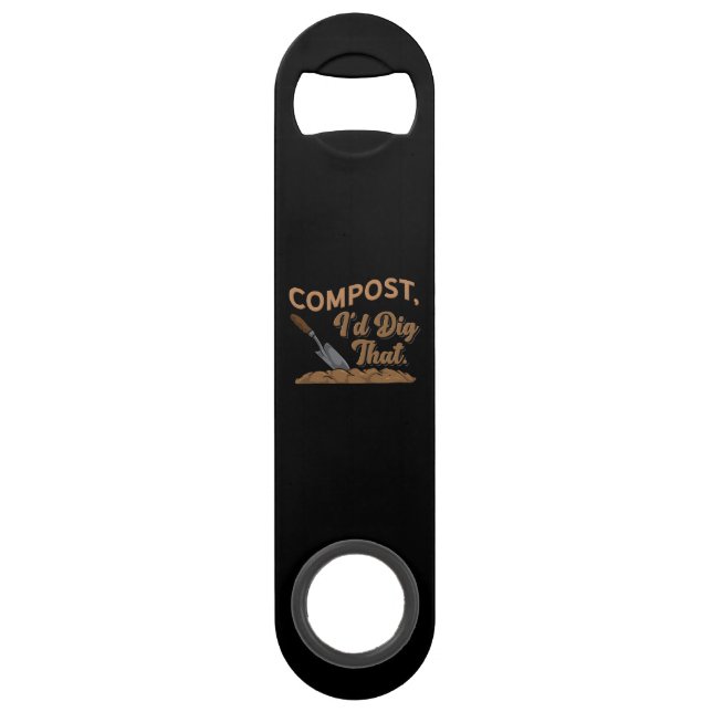 Gardening Compost Gardener Gift Bar Key (Front)
