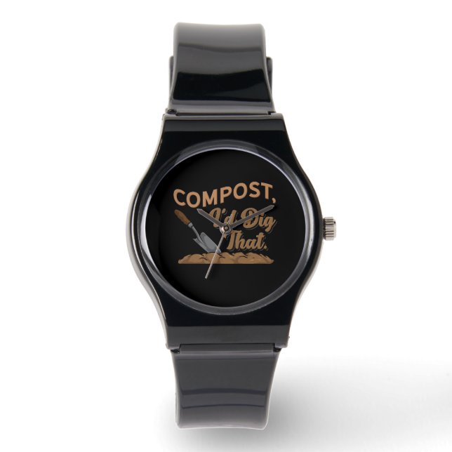Gardening Compost Gardener Gift Watch (Front)