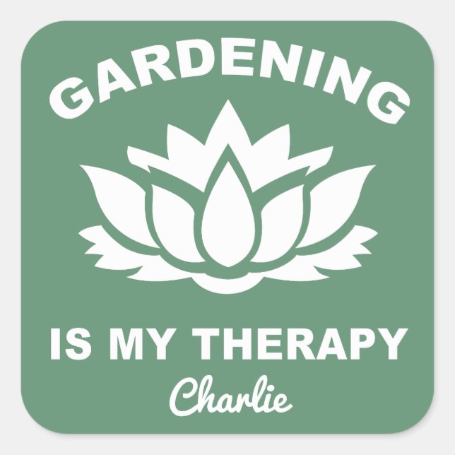 Gardening custom name & colour stickers (Front)