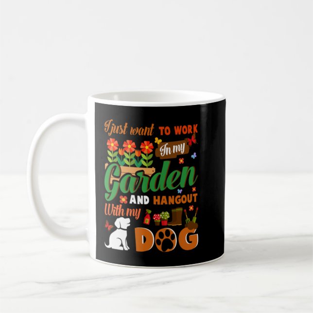 Gardening Dog Lover Gardener Garden Lover Pet Plan Coffee Mug (Left)