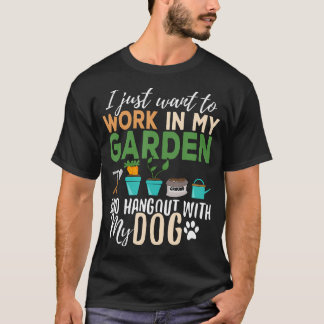 Gardening Dog Lover Gardener Garden Pet Gift Plant T-Shirt