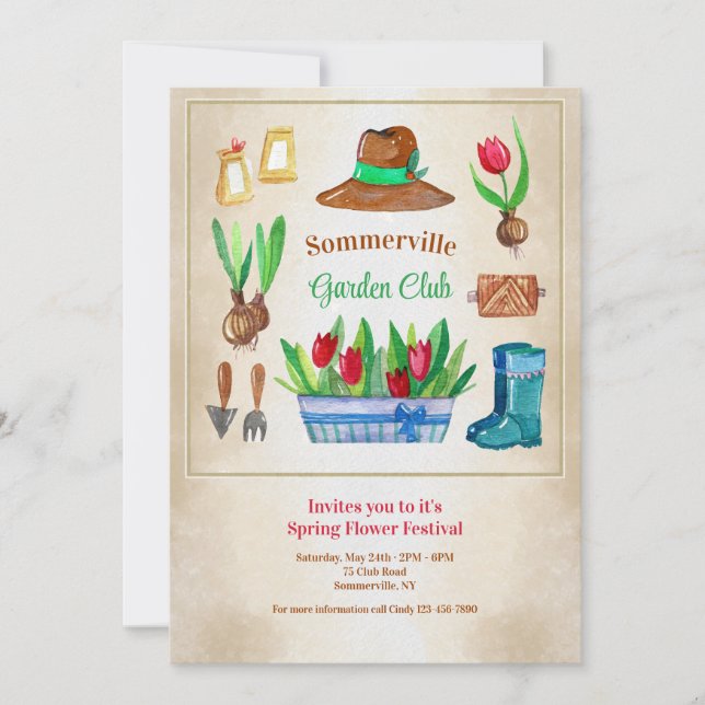 Gardening Elements Invitation (Front)