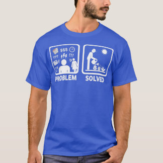 Gardening Funny Problem Solved Stickman Shirt