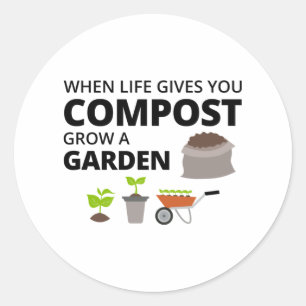 Gardening Garden Gardener Funny Saying Gift Classic Round Sticker