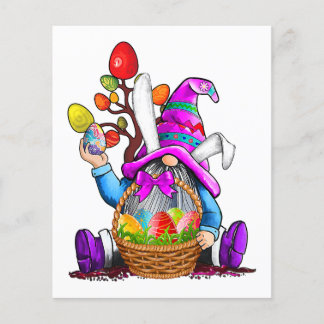 Gardening Gnome Bunny Eggs Love Easter Day  Flyer