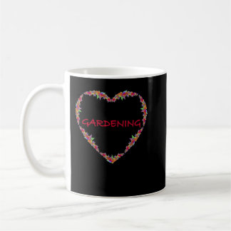 gardening heart design floral design coffee mug