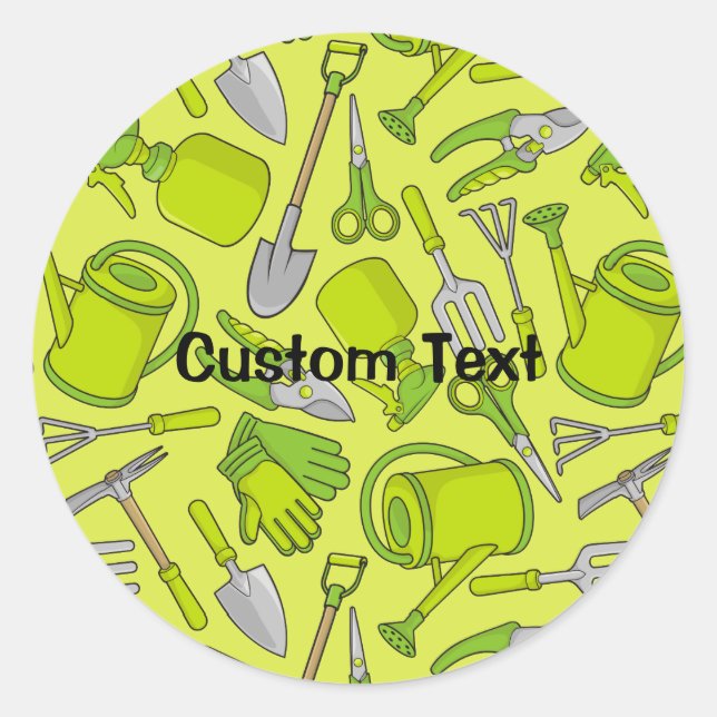 Gardening Icons Classic Round Sticker (Front)