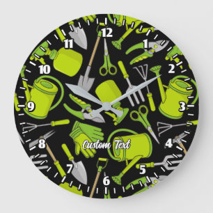 Gardening Icons Large Clock