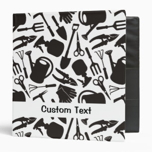 Gardening Icons Silhouettes Binder