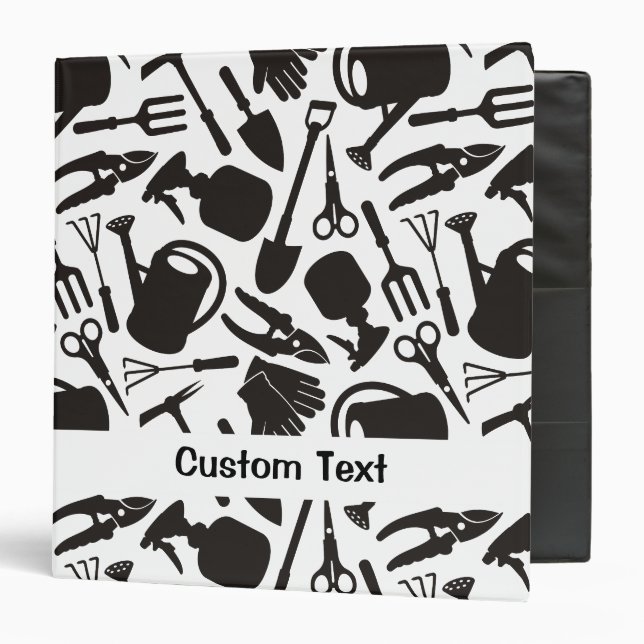 Gardening Icons Silhouettes Binder (Front/Inside)