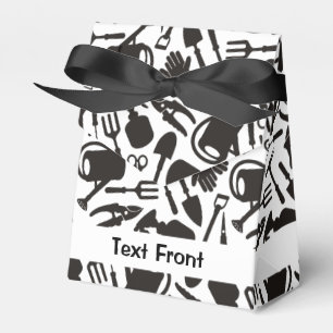 Gardening Icons Silhouettes Favor Box