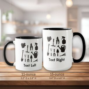 Gardening Icons Silhouettes Mug