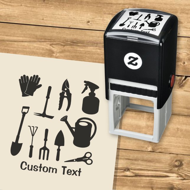 Gardening Icons Silhouettes Self-inking Stamp (Creator Uploaded)