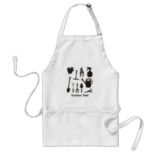 Gardening Icons Silhouettes Standard Apron