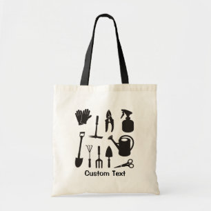 Gardening Icons Silhouettes Tote Bag