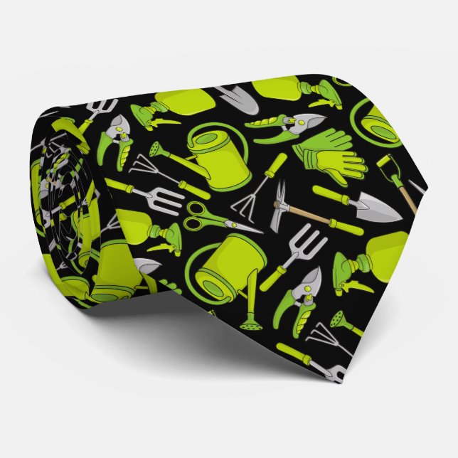 Gardening Icons Tie (Rolled)