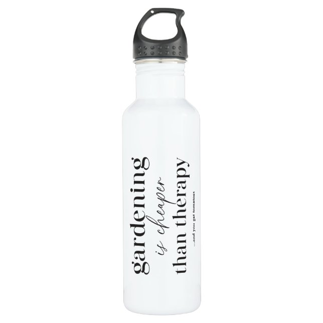Gardening Is Cheaper Than Therapy Funny Quote Stai 710 Ml Water Bottle (Front)